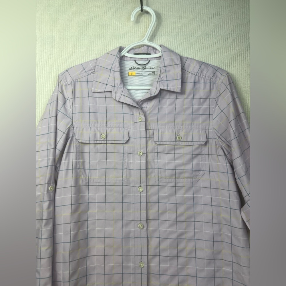 Eddie Bauer Size XS First Ascent Travex Button‎ Shirt Classic Fit Plaid Outdoor